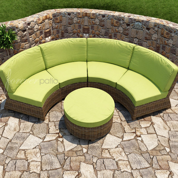 Forever Patio Cypress 3 Piece Sectional Seating Group with Sunbrella